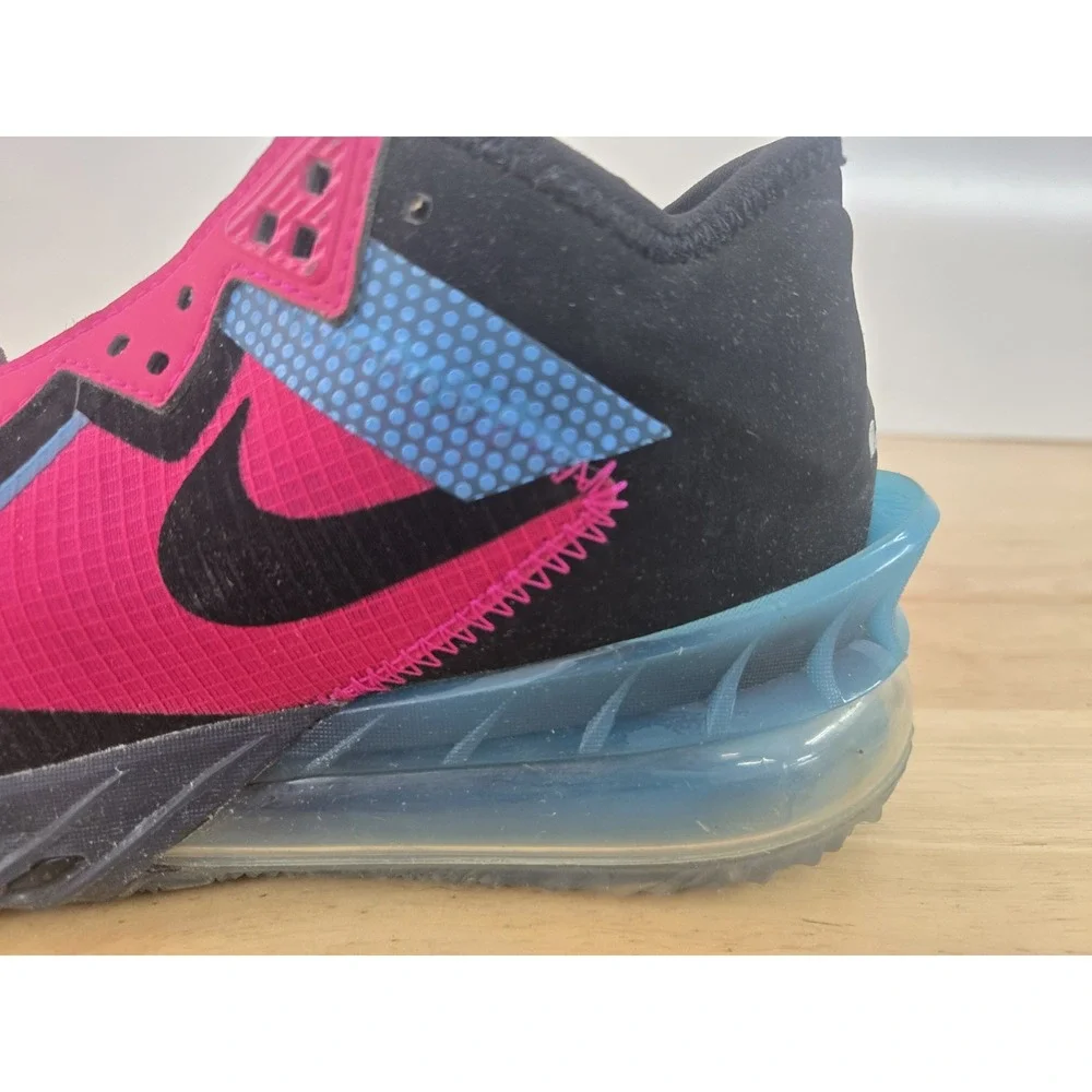 Nike Lebron XVIII Low Fireberry 'Neon Nights' Sneakers‎ Size 3.5 Shoes No Laces